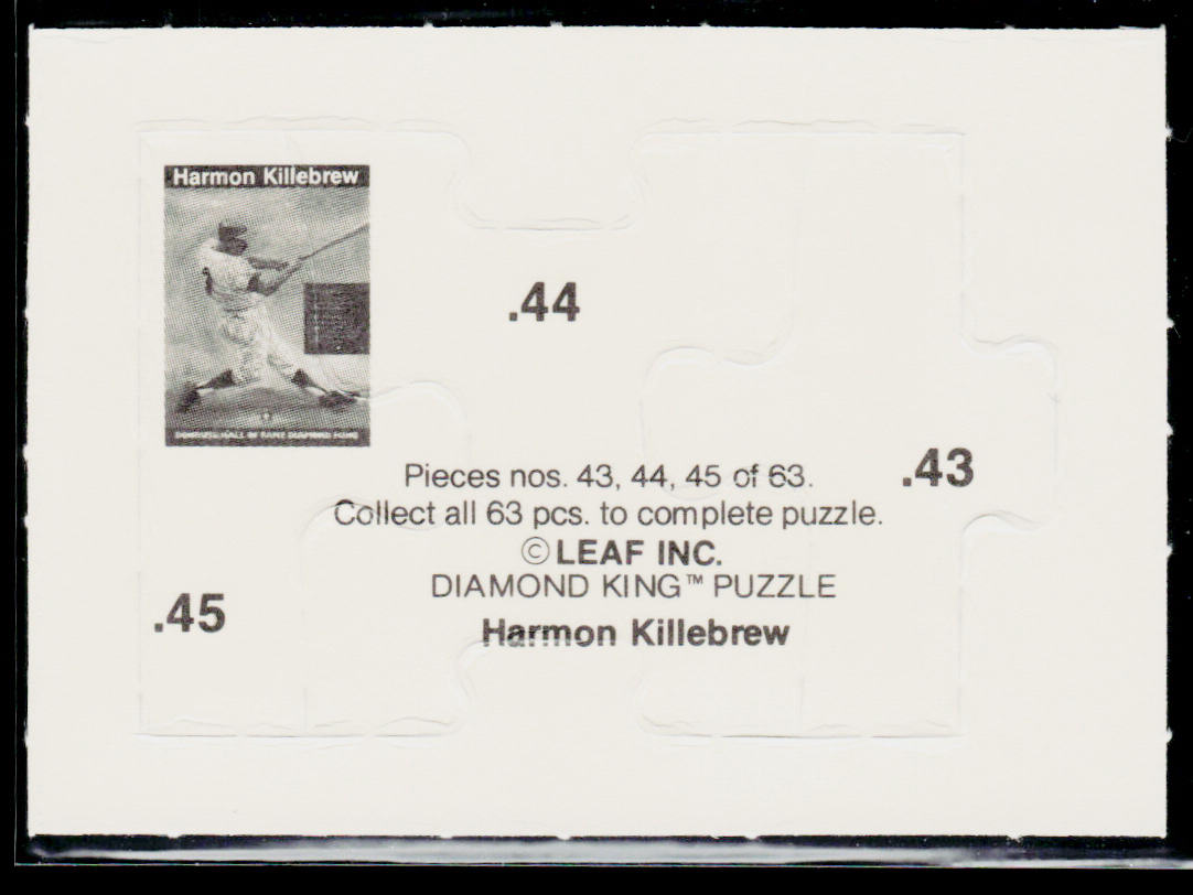 Harmon Killebrew 1991 Leaf Harmon Killebrew Puzzle #43-45 Minnesota Twins
