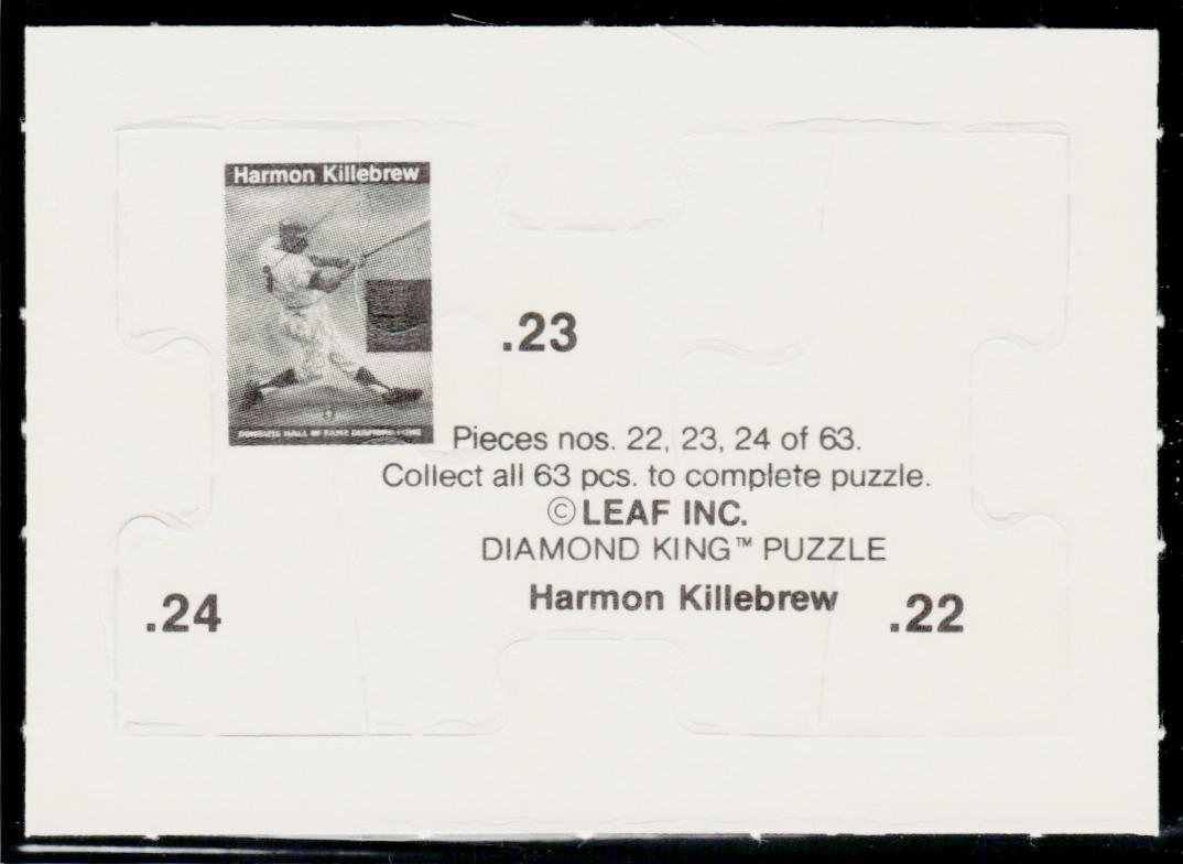 Harmon Killebrew 1991 Leaf Harmon Killebrew Puzzle #22-24 Minnesota Twins