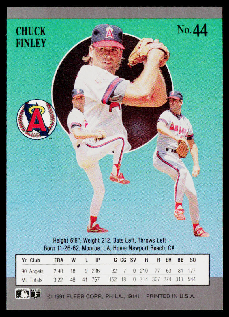 Chuck Finley 1991 Ultra #44 California Angels