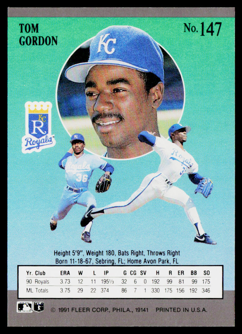 Tom Gordon 1991 Ultra #147 Kansas City Royals