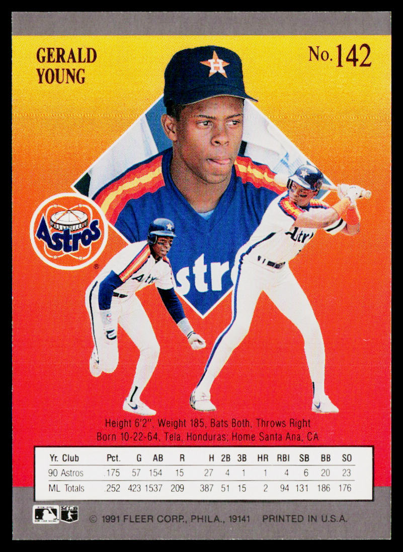 Gerald Young 1991 Ultra #142 Houston Astros