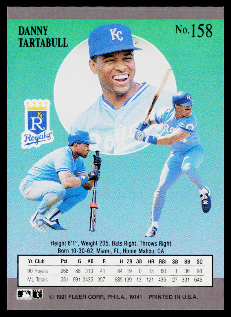 Danny Tartabull 1991 Ultra #158 Kansas City Royals