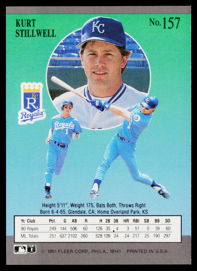 Kurt Stillwell 1991 Ultra #157 Kansas City Royals