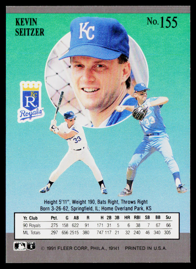 Kevin Seitzer 1991 Ultra #155 Kansas City Royals