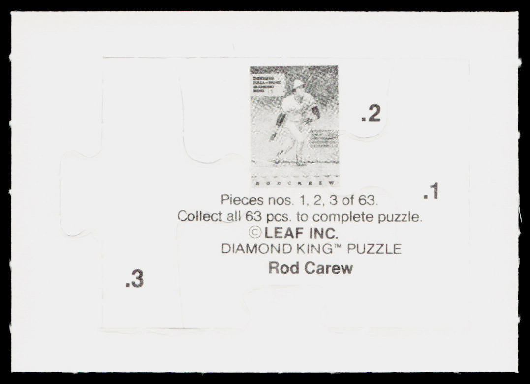 Rod Carew 1991 Studio Rod Carew Puzzle #1-3 Minnesota Twins