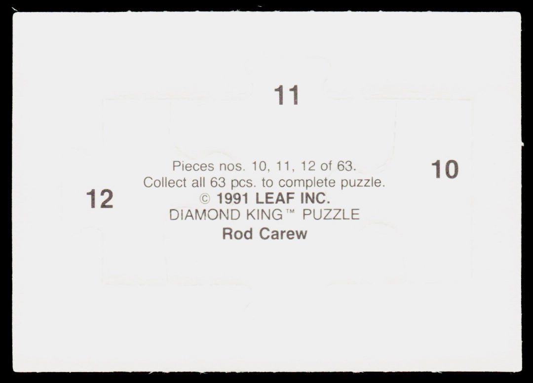 Rod Carew 1992 Donruss Rod Carew Puzzle #10-12 Minnesota Twins