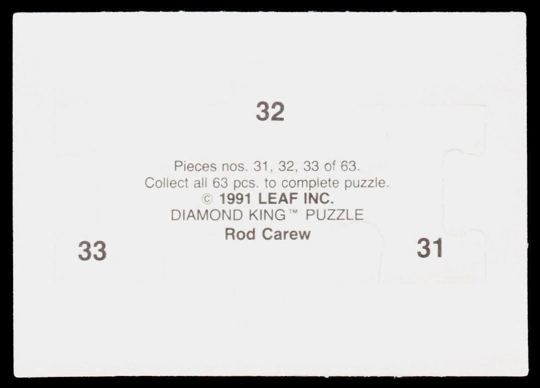 Rod Carew 1992 Donruss Rod Carew Puzzle #31-33 Minnesota Twins