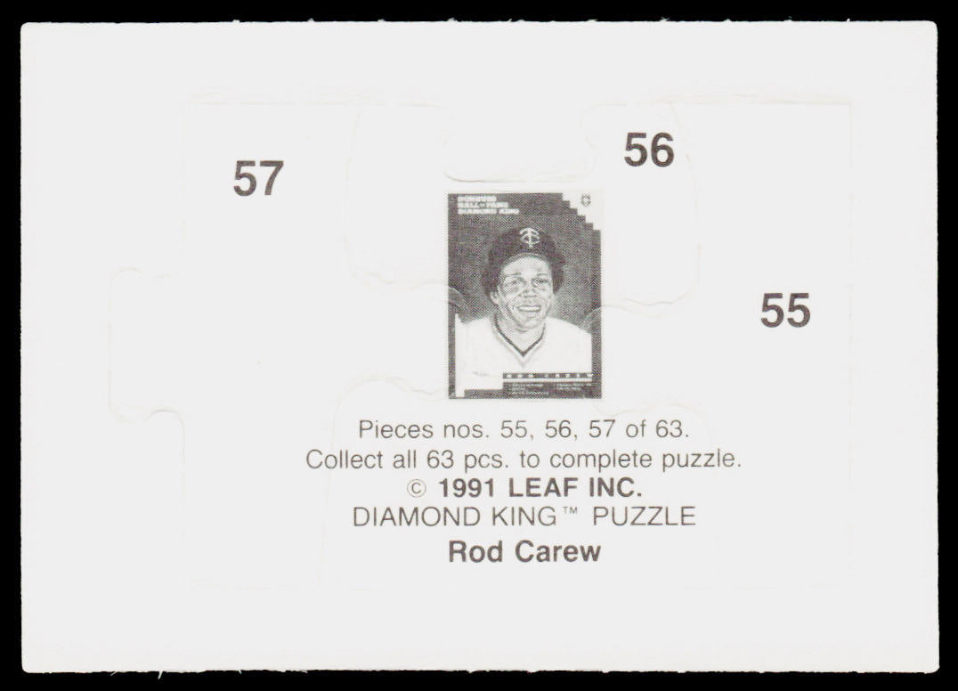 Rod Carew 1992 Donruss Rod Carew Puzzle #55-57 Minnesota Twins