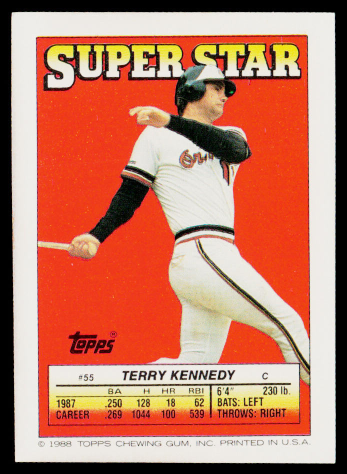 Terry Kennedy 1988 Topps Stickers #130 / 175c