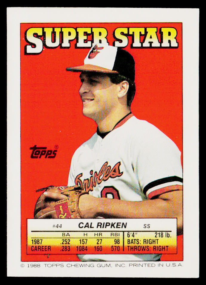 Cal Ripken 1988 Topps Stickers #73 / 236b