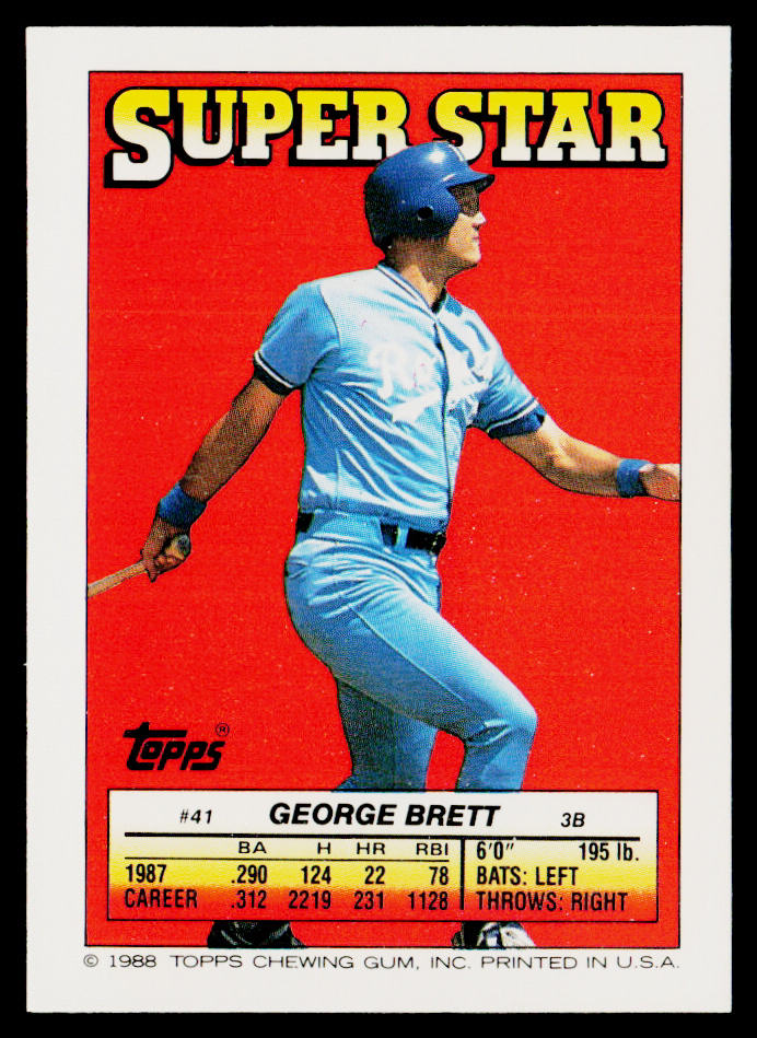 George Brett 1988 Topps Stickers #26 / 216c