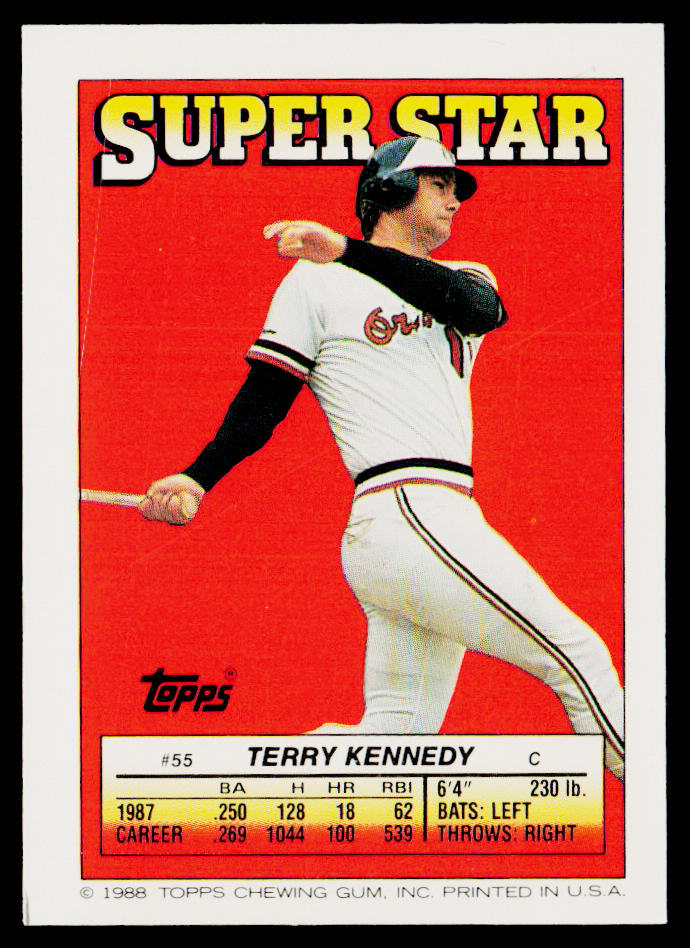 Terry Kennedy 1988 Topps Stickers #94 / 217d