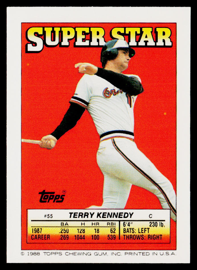 Terry Kennedy 1988 Topps Stickers #53 / 298d