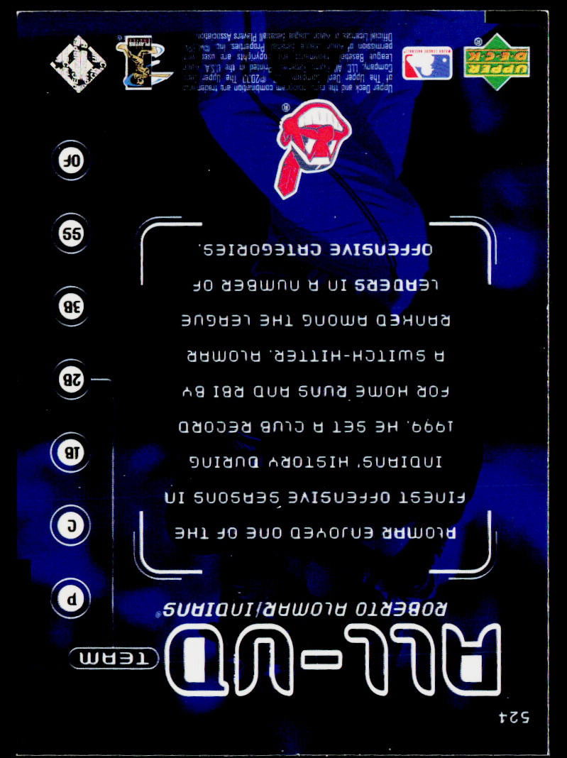 Roberto Alomar 2000 Upper Deck #524 Cleveland Indians