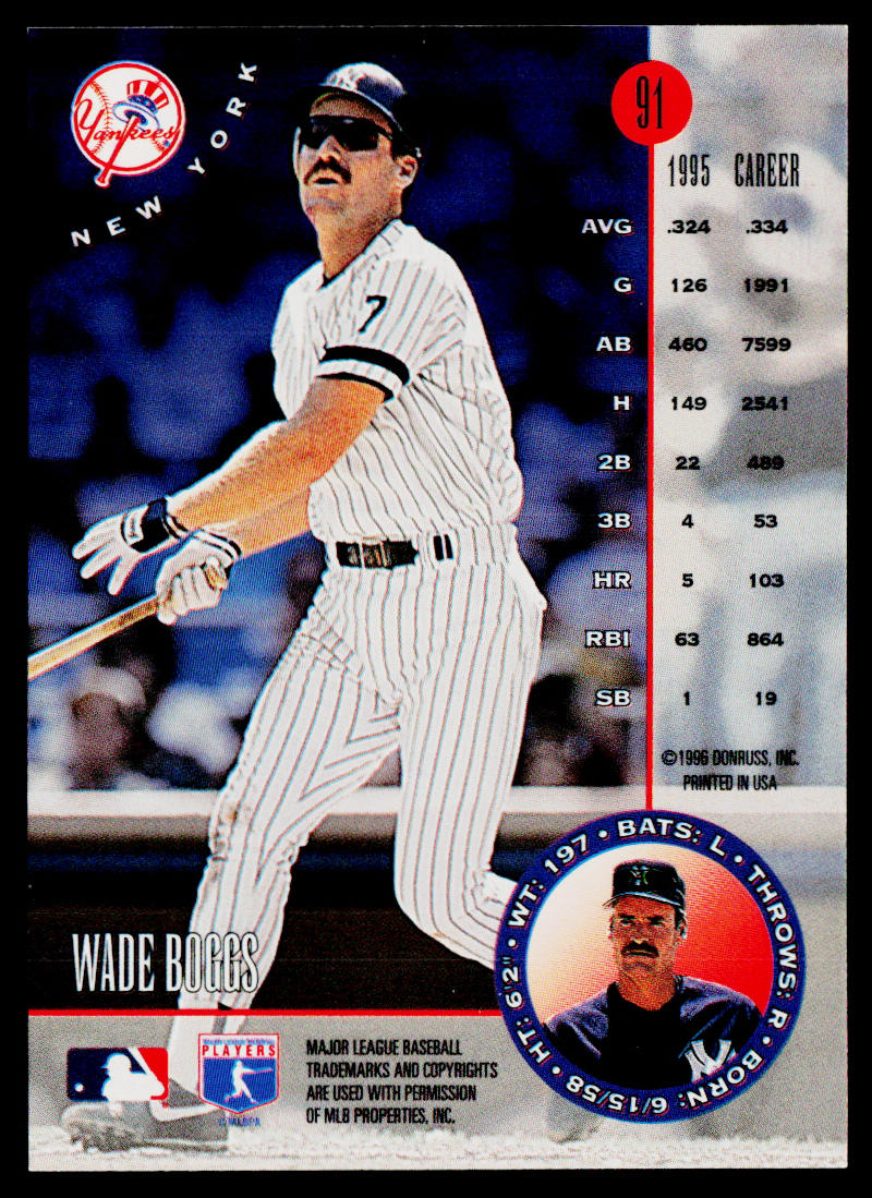 Wade Boggs 1996 Leaf #91 New York Yankees