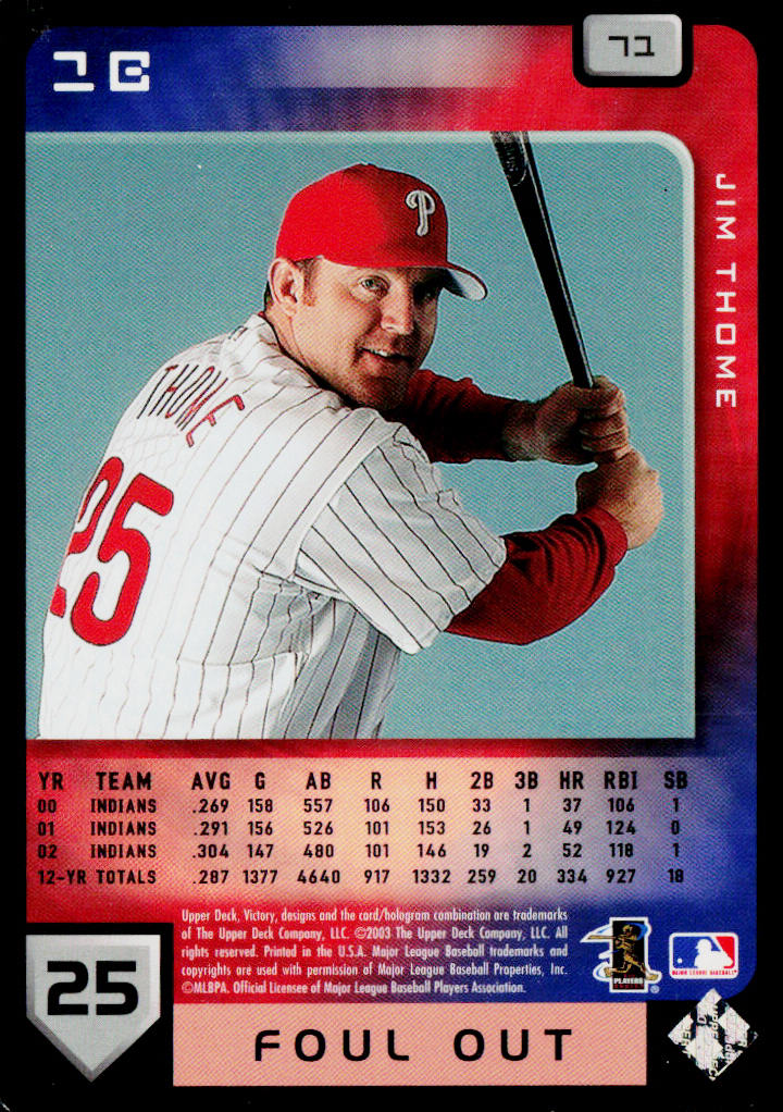 Jim Thome 2003 Upper Deck Victory #71 Philadelphia Phillies