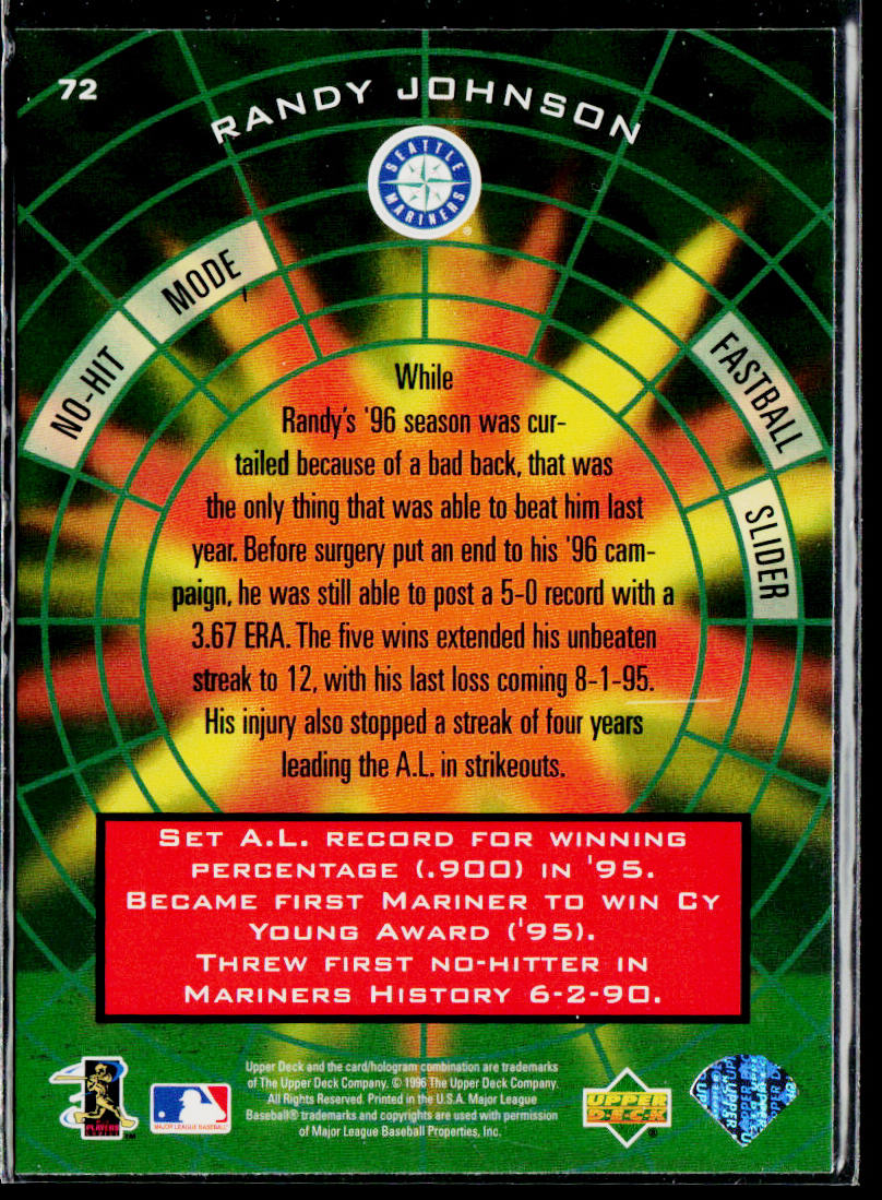 Randy Johnson 1997 Upper Deck #72 Seattle Mariners
