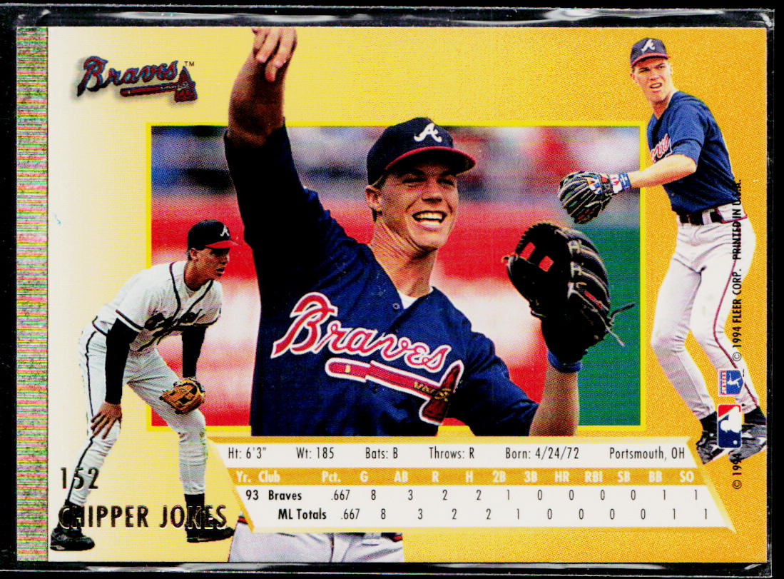 Chipper Jones 1994 Ultra #152 Atlanta Braves
