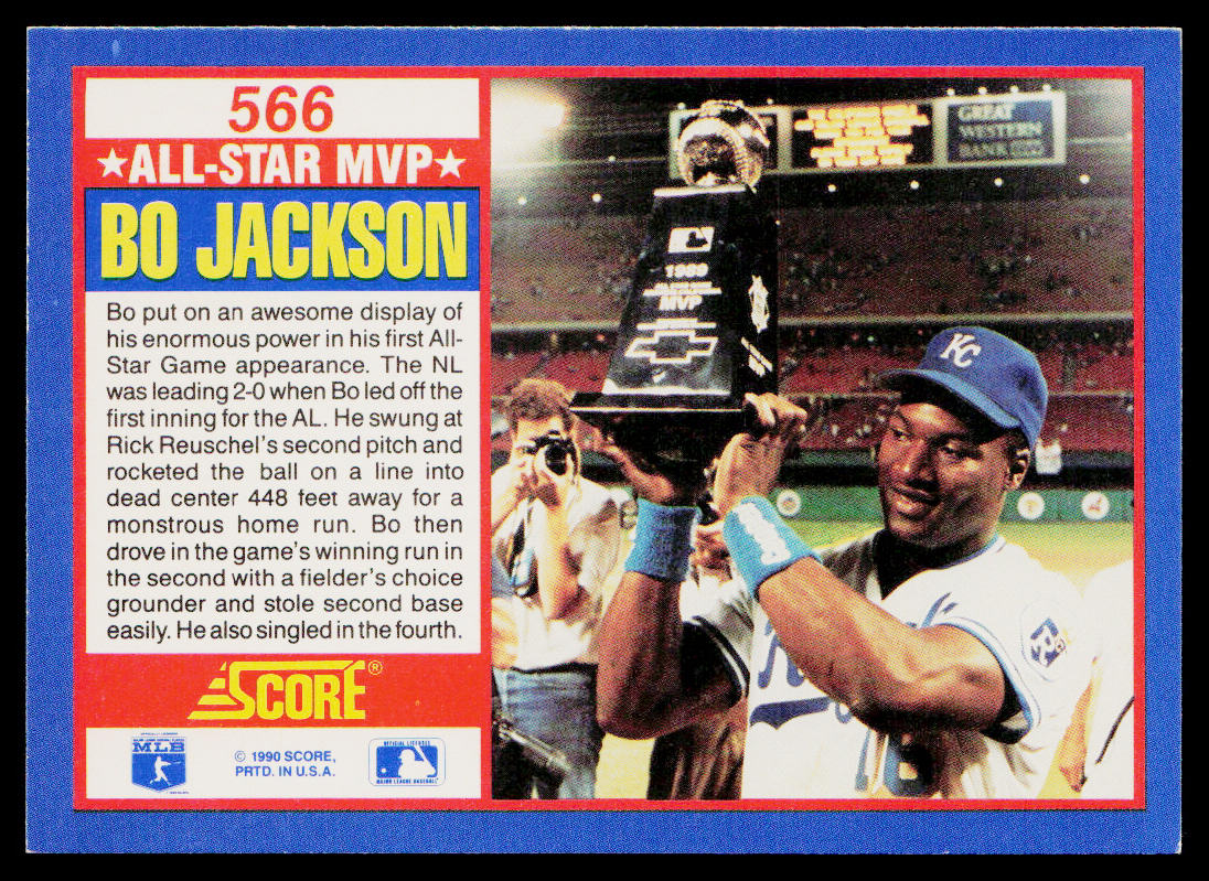 Bo Jackson 1990 Score #566 Kansas City Royals