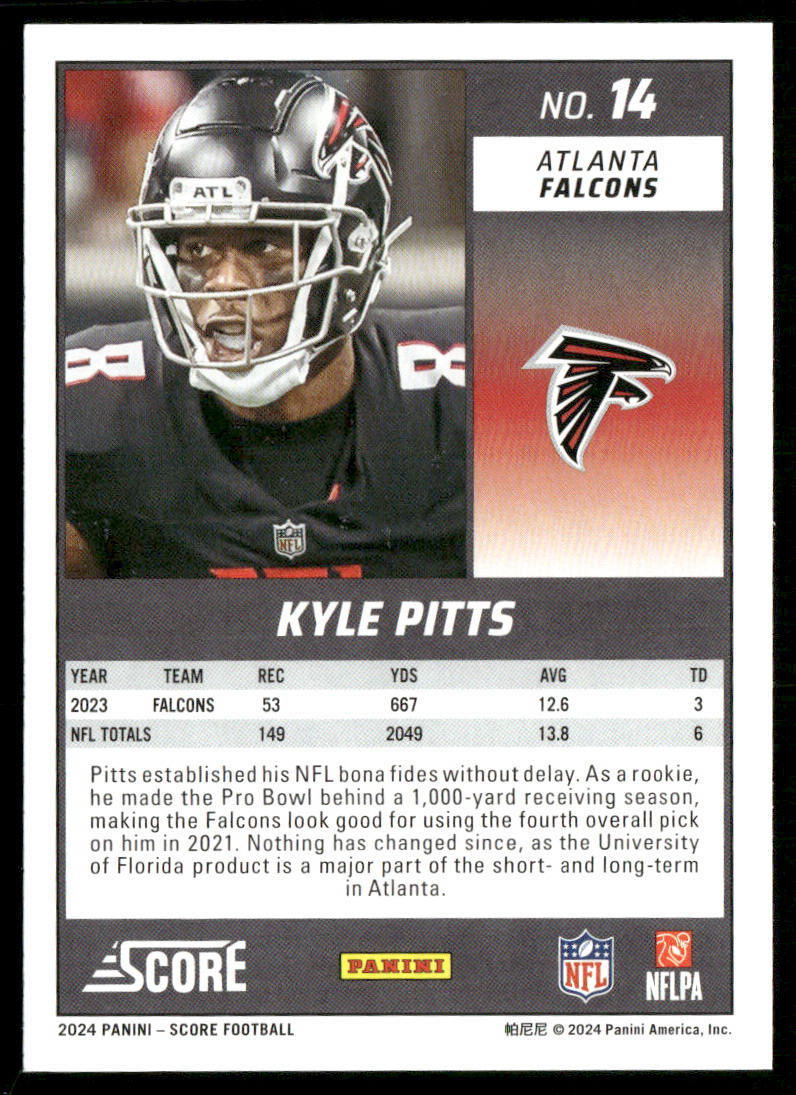 Kyle Pitts 2024 Score #14 Atlanta Falcons