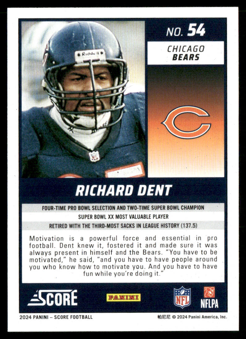 Richard Dent 2024 Score #54 Chicago Bears