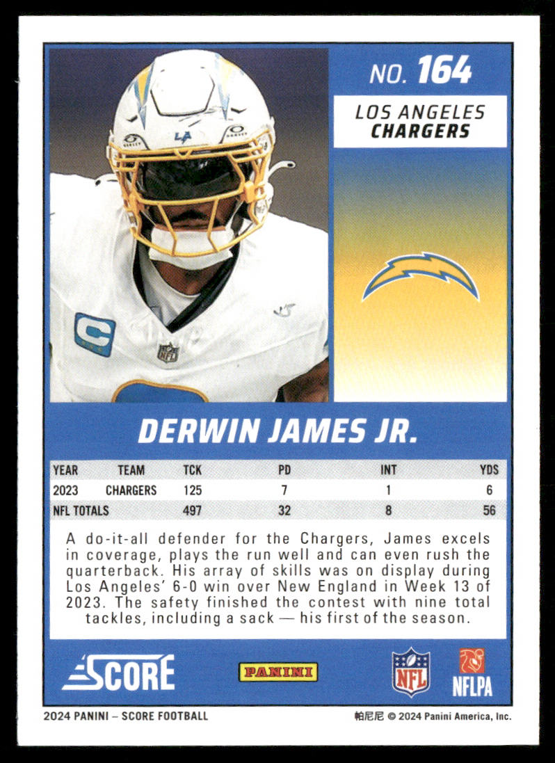 Derwin James Jr. 2024 Score #164 Los Angeles Chargers