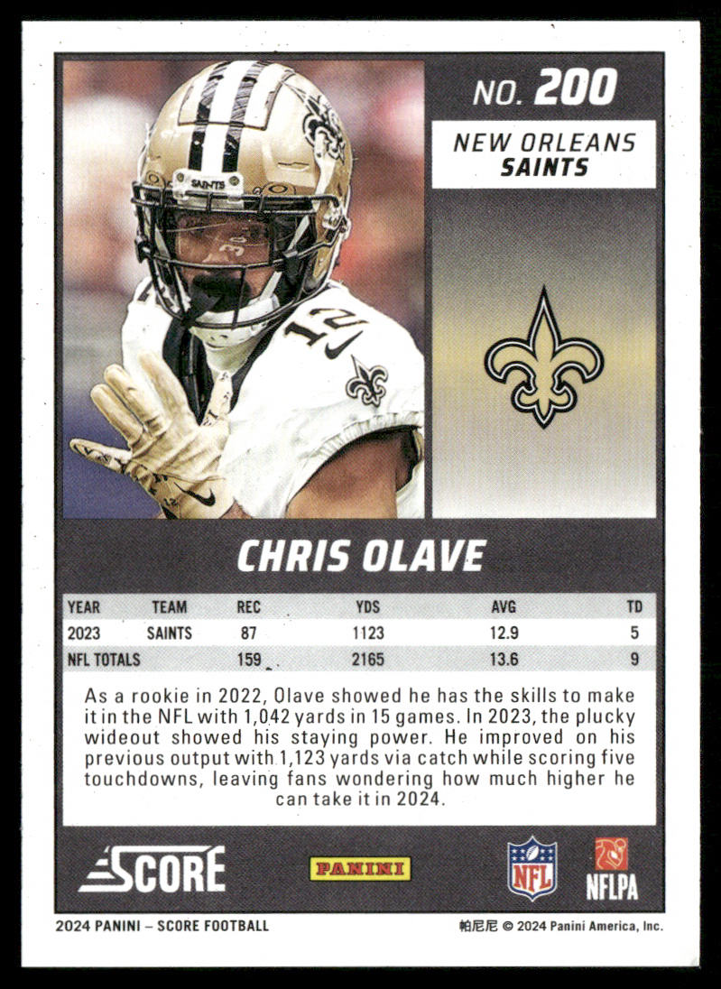 Chris Olave 2024 Score #200 New Orleans Saints
