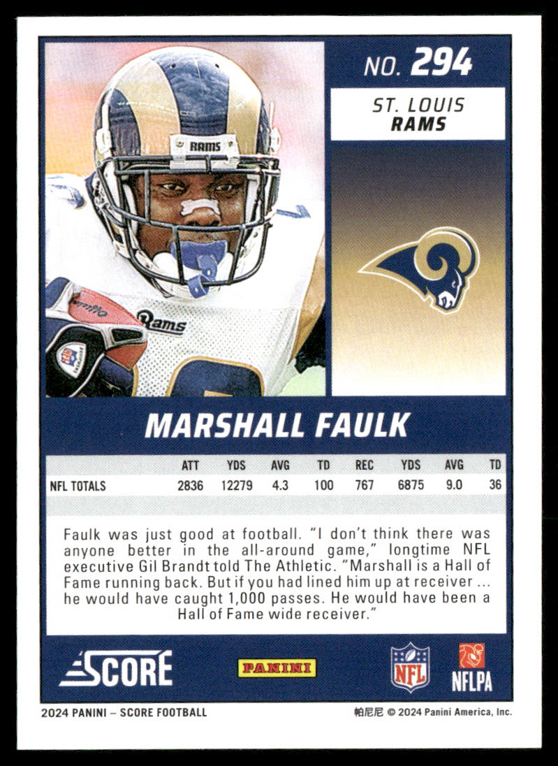 Marshall Faulk 2024 Score #294 St. Louis Rams