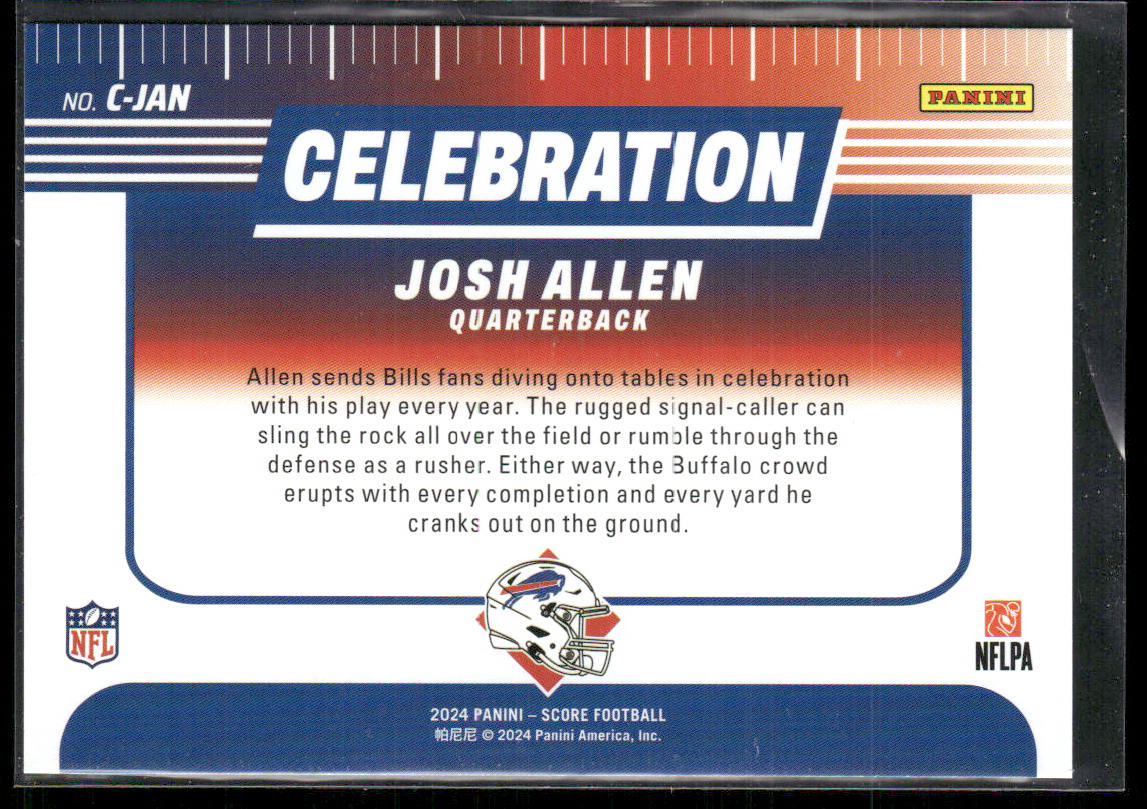 Josh Allen 2024 Score Celebration #C-JAN Buffalo Bills