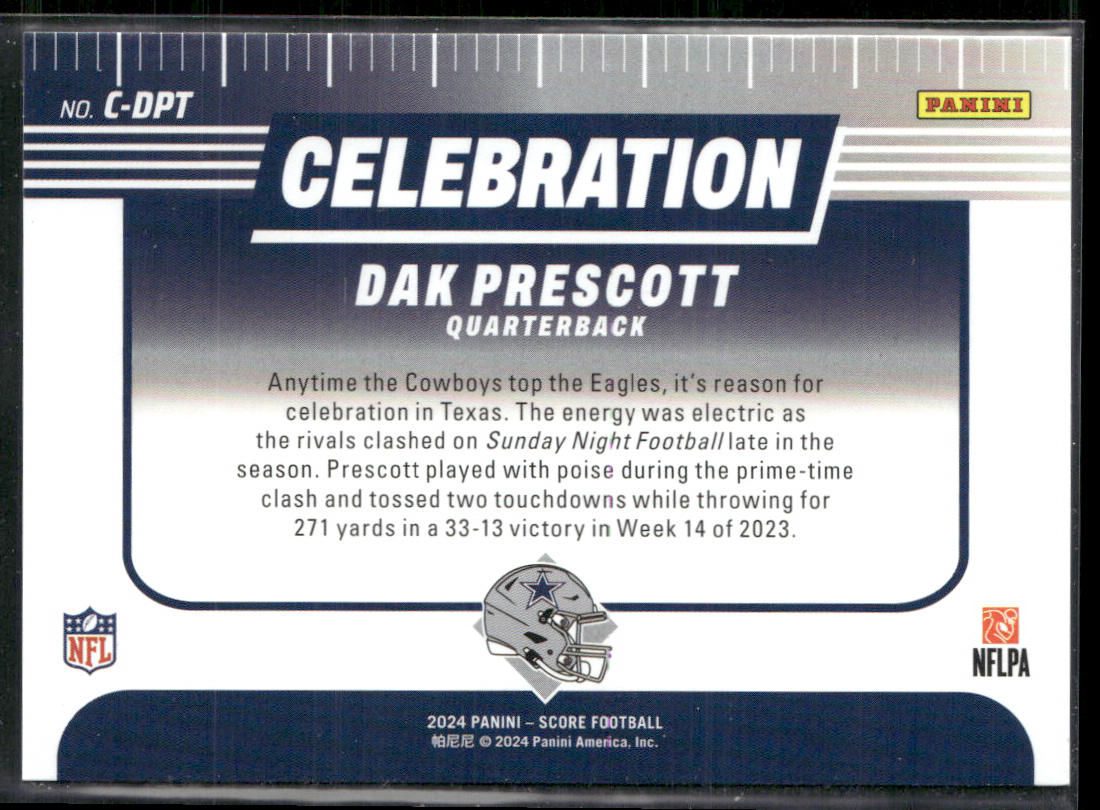 Dak Prescott 2024 Score Celebration Red #C-DPT Dallas Cowboys