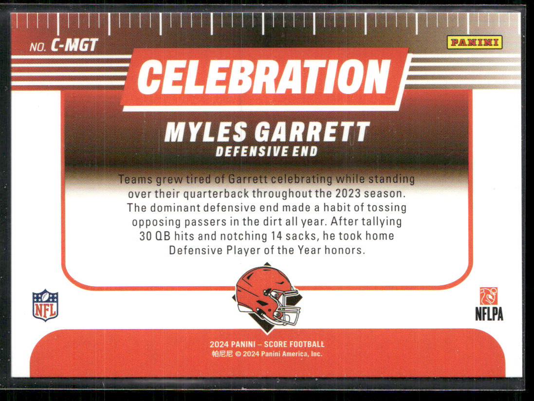 Myles Garrett 2024 Score Celebration #C-MGT Cleveland Browns