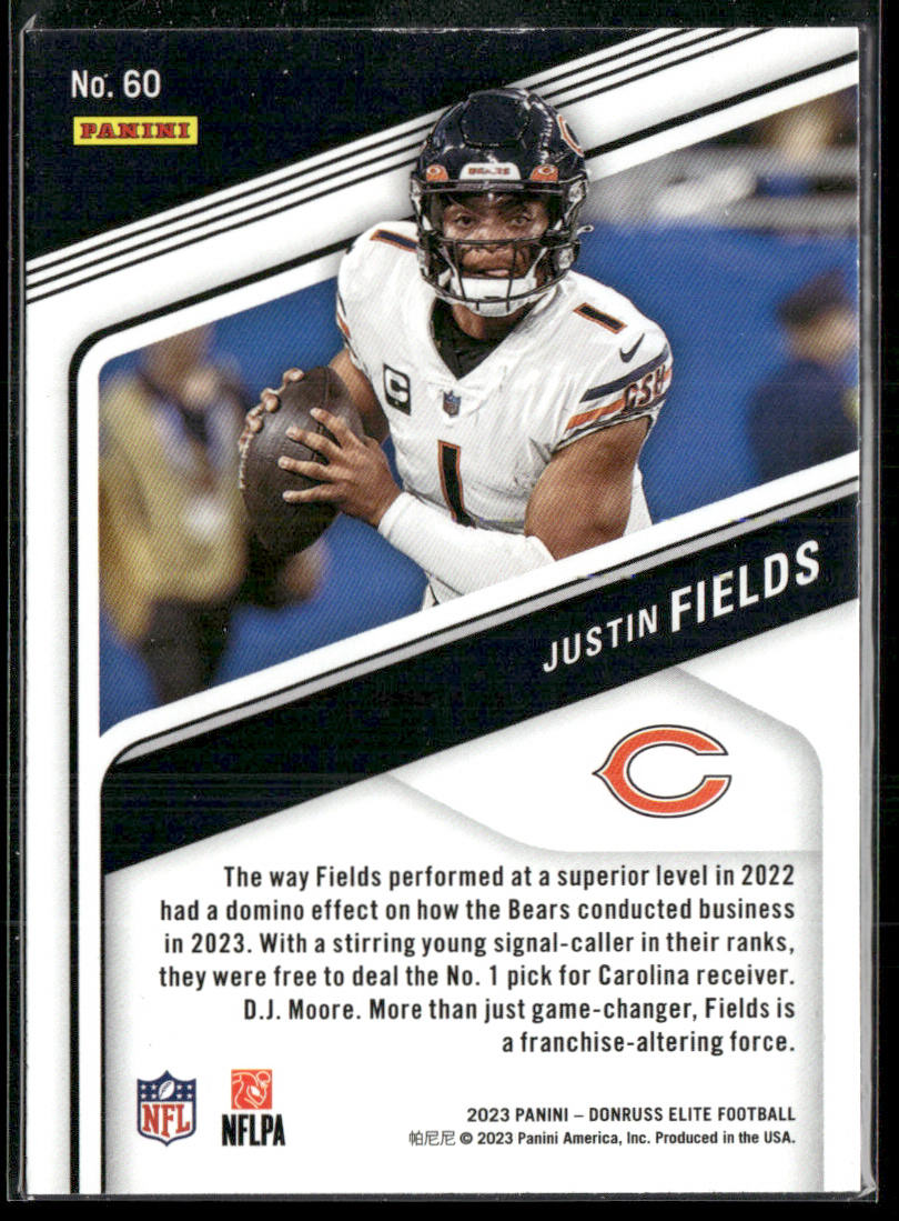 Justin Fields 2023 Donruss Elite Pink #60 Chicago Bears