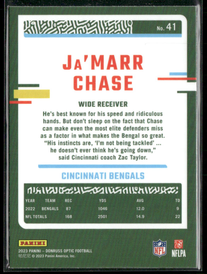 Ja'Marr Chase 2023 Donruss Optic #41 Cincinnati Bengals