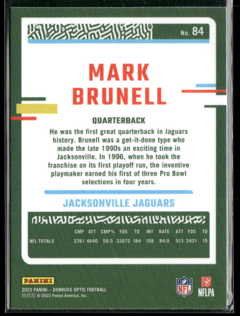 Mark Brunell 2023 Donruss Optic #84 Jacksonville Jaguars