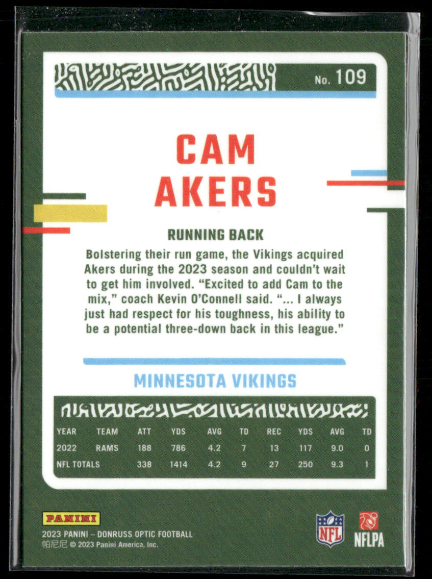 Cam Akers 2023 Donruss Optic #109 Minnesota Vikings