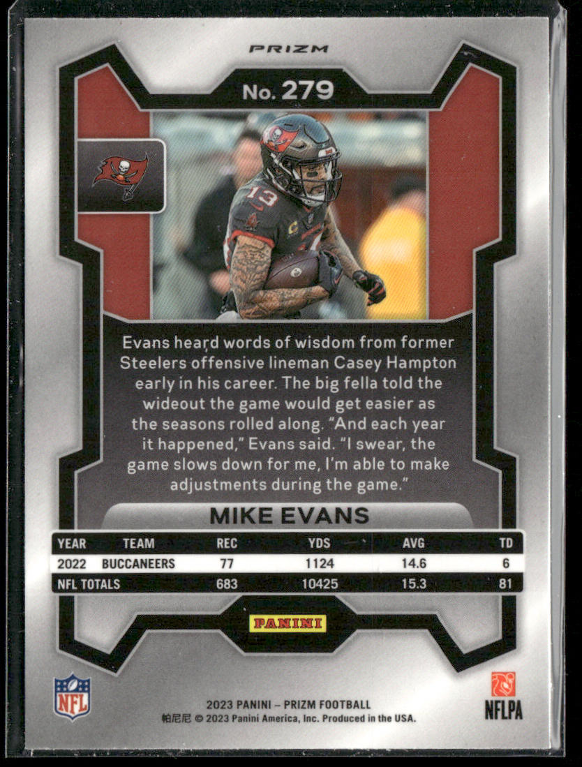 Mike Evans 2023 Panini Prizm Hyper #279 Tampa Bay Buccaneers