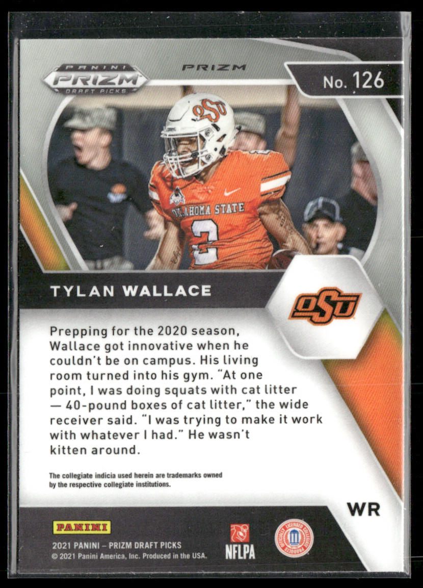 Tylan Wallace 2021 Panini Prizm Draft Picks Collegiate Green #126