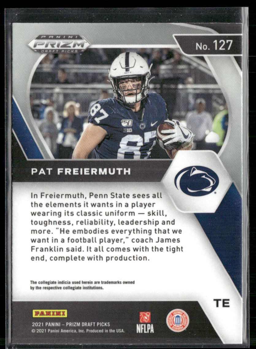 Pat Freiermuth 2021 Panini Prizm Draft Picks Collegiate #127