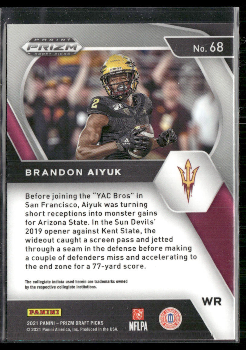 Brandon Aiyuk 2021 Panini Prizm Draft Picks Collegiate #68