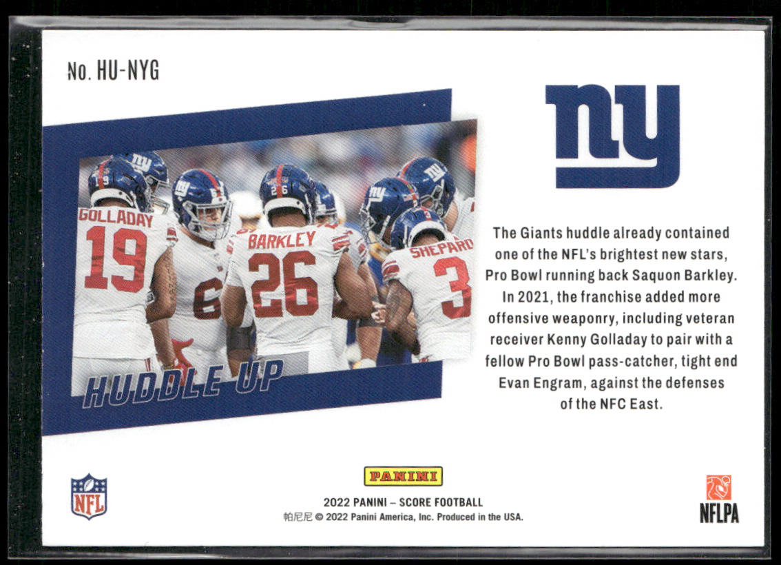 New York Giants 2022 Score Huddle Up #HU-NYG New York Giants