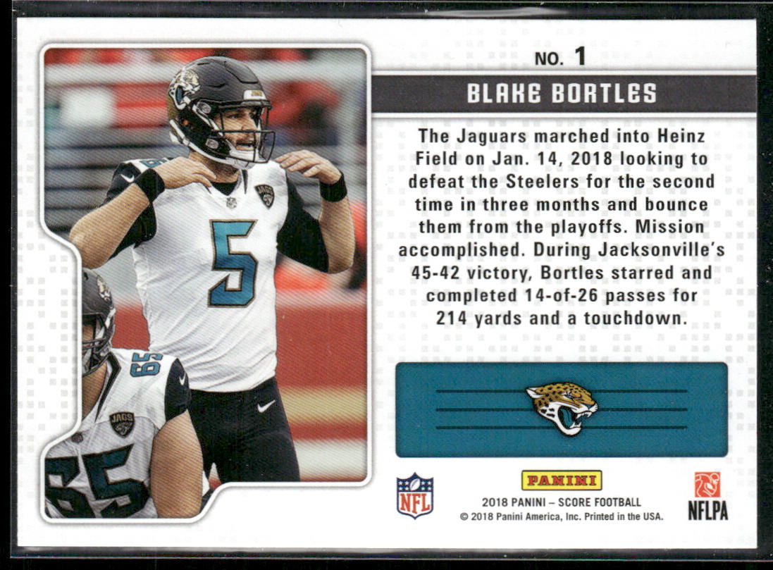 Blake Bortles 2018 Score Signal Callers #1 Jacksonville Jaguars