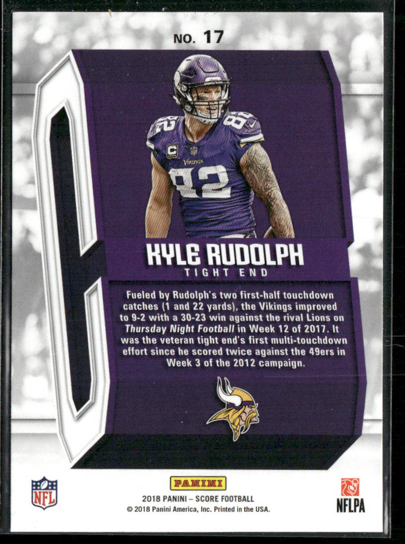 Kyle Rudolph 2018 Score Captains #17 Minnesota Vikings