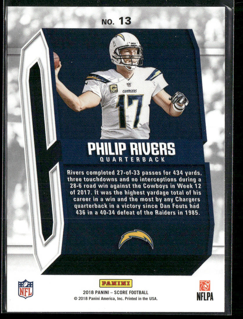 Philip Rivers 2018 Score Captains #13 Los Angeles Chargers
