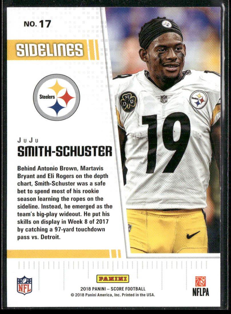 JuJu Smith-Schuster 2018 Score Sidelines #17 Pittsburgh Steelers