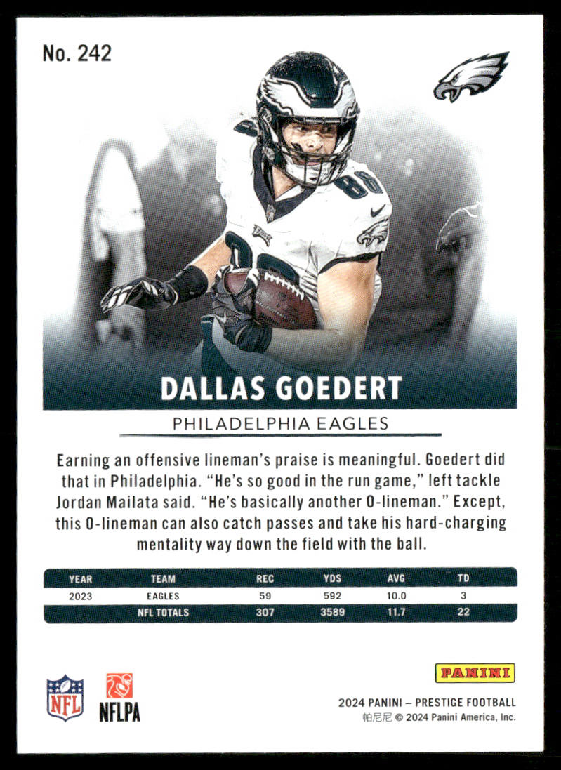 Dallas Goedert 2024 Panini Prestige #242 Philadelphia Eagles
