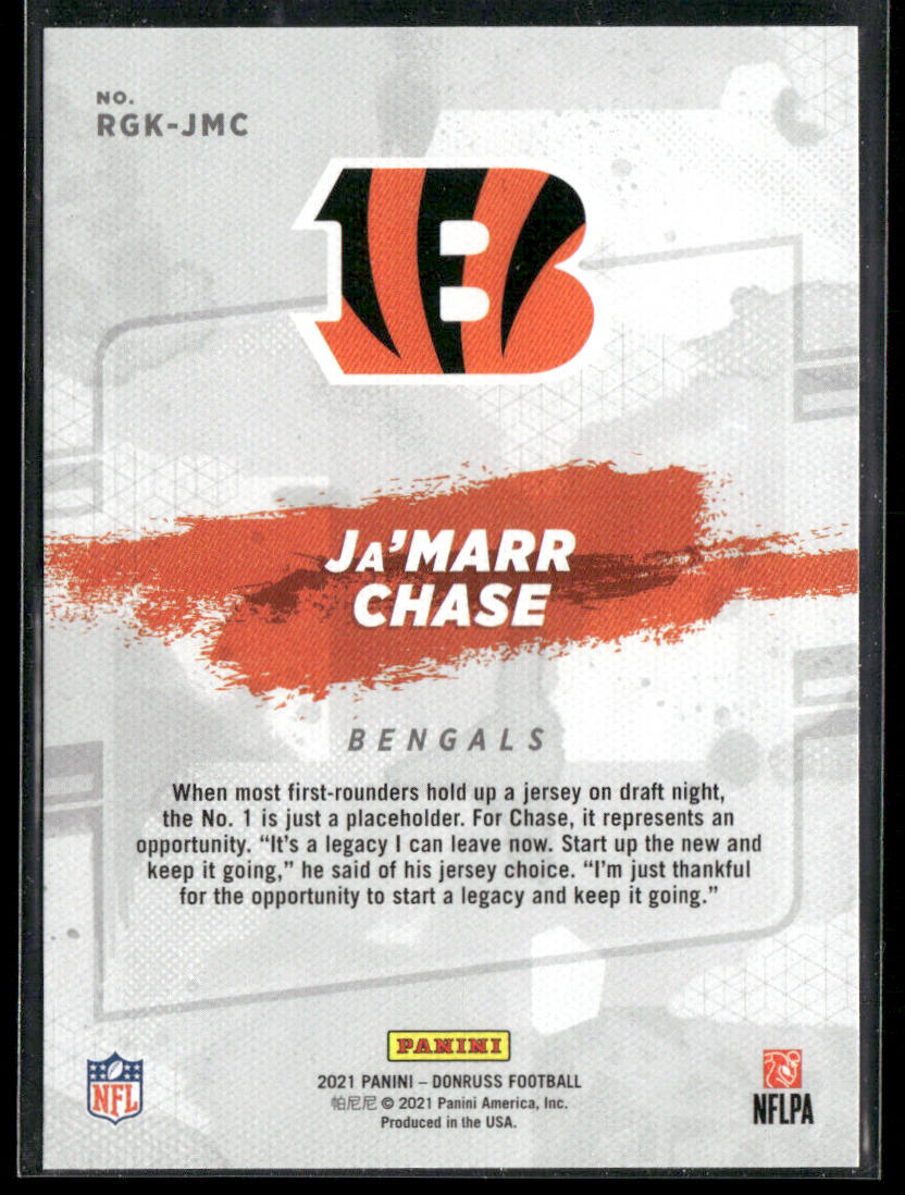 Ja'Marr Chase 2021 Donruss Rookie Gridiron Kings #RGK-JMC Cincinnati Bengals