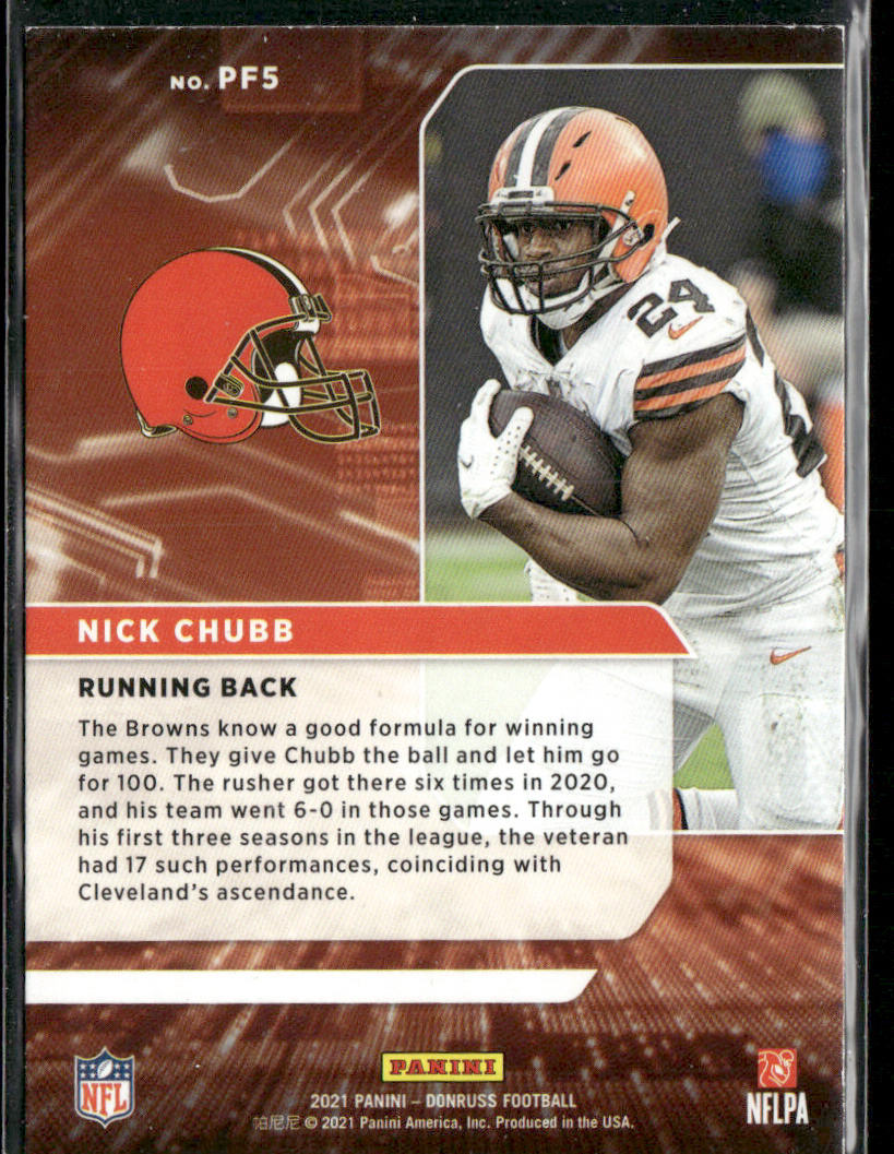 Nick Chubb 2021 Donruss Power Formulas #PF5 Cleveland Browns
