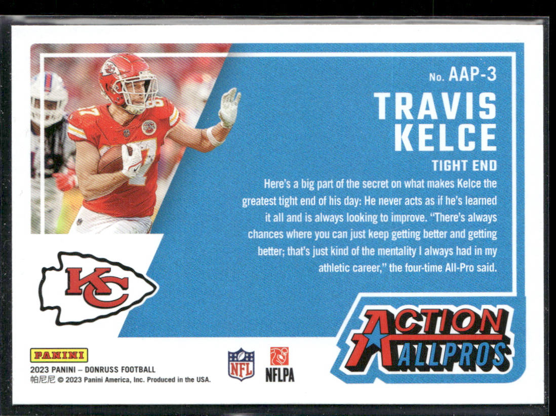 Travis Kelce 2023 Donruss Action All-Pros #AAP-3 Kansas City Chiefs