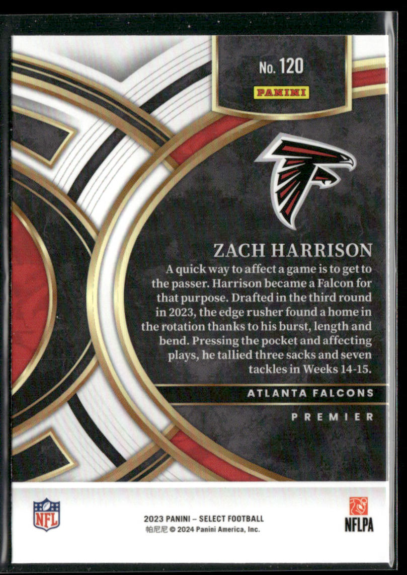 Zach Harrison 2023 Panini Select #120 Atlanta Falcons