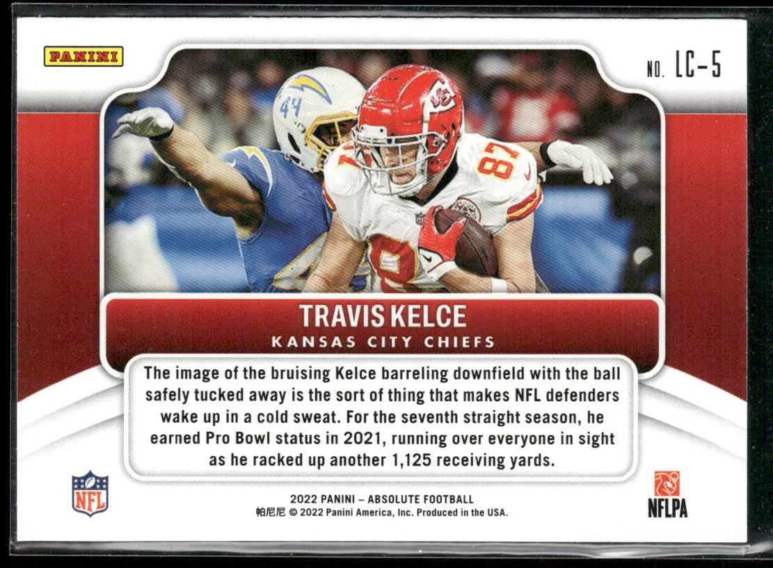 Travis Kelce 2022 Panini Absolute Last Call #LC-5 Kansas City Chiefs